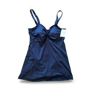 Dolfin Aquashape Swimming Swim Suit Women's One PIece Navy Blue‎ Size 20 NWT
